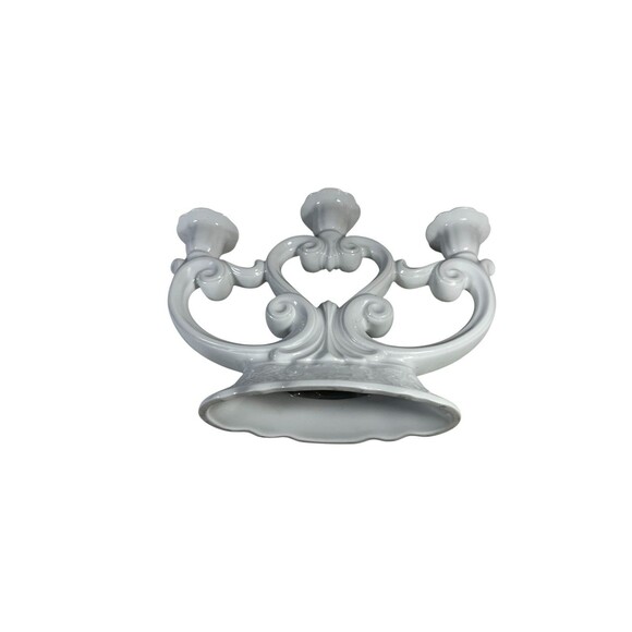 Vintage Seltmann Weiden Bavaria W. Germany Porcelain Candelabra - 7 1/4” Tall - Picture 5 of 11